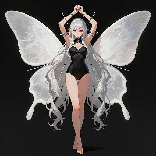 Mystical Fairy Character in Dark Setting
