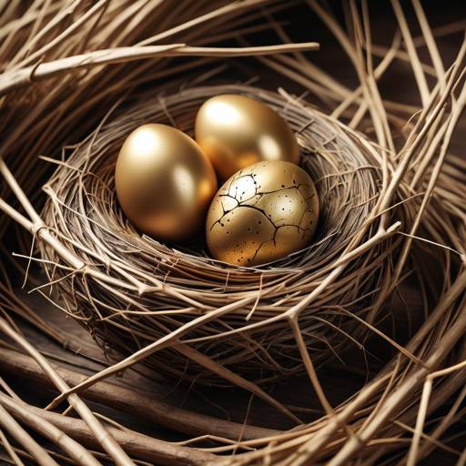 Photorealistic Close-Up of Bird's Nest