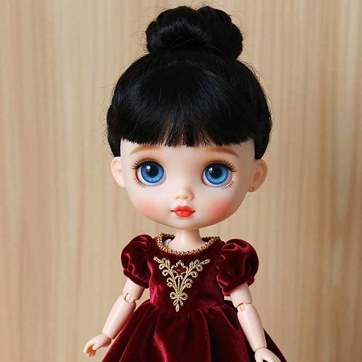 Realistic Portrait of Elegant Doll