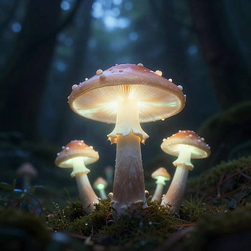 Glowing Mushroom Grove at Twilight