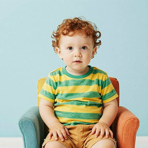 Studio Portrait of Toddler Boy