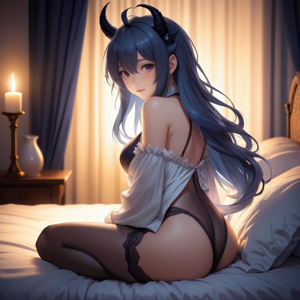 Mischievous Monster Girl in Candlelight