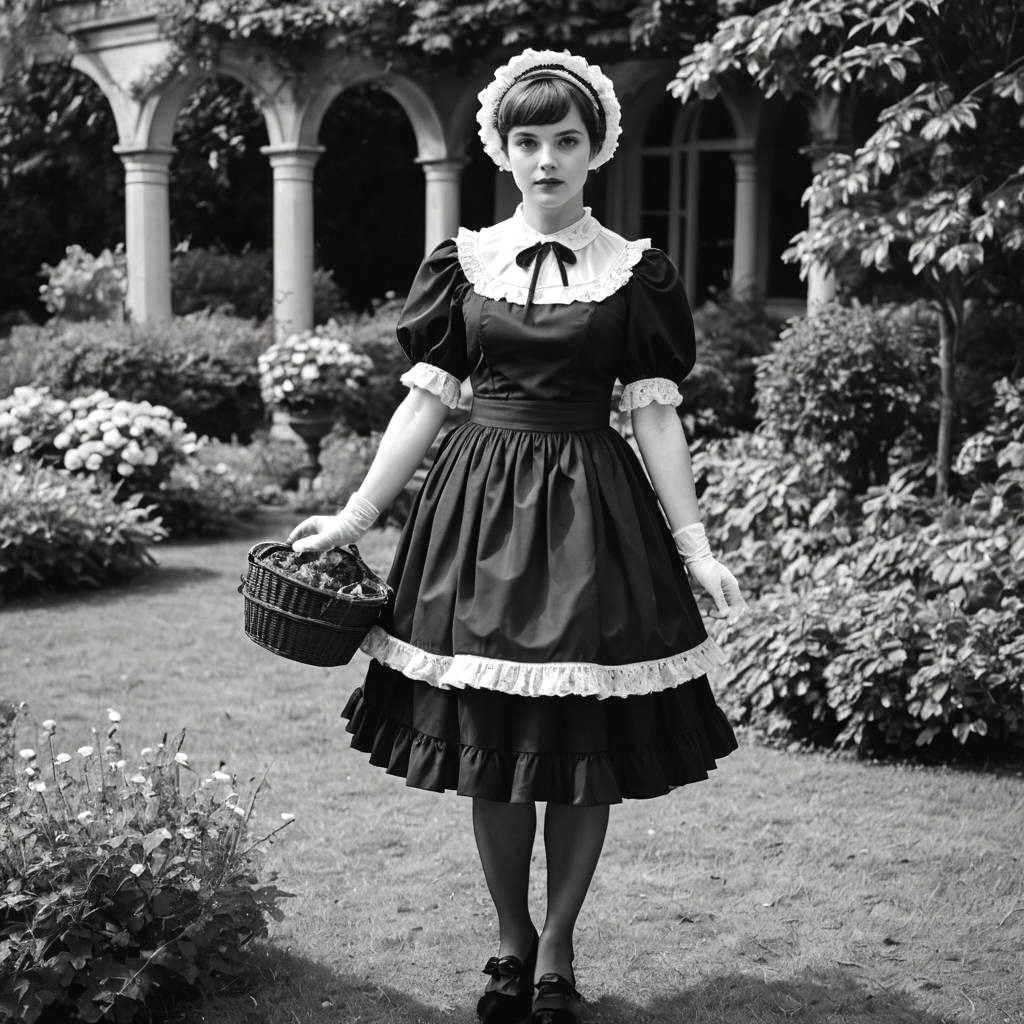 Classic Maid in Lavish Garden