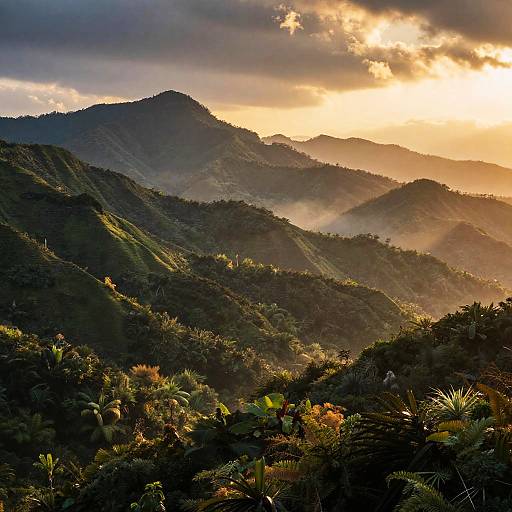 Vibrant Golden Hour Landscape Vista