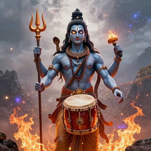 Majestic Cosmic Lord Shiva
