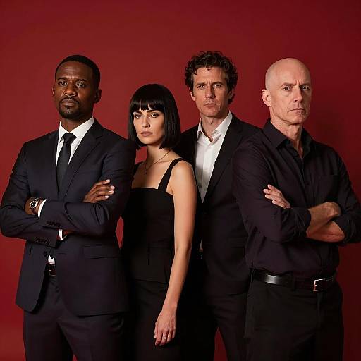 Serious business group portrait