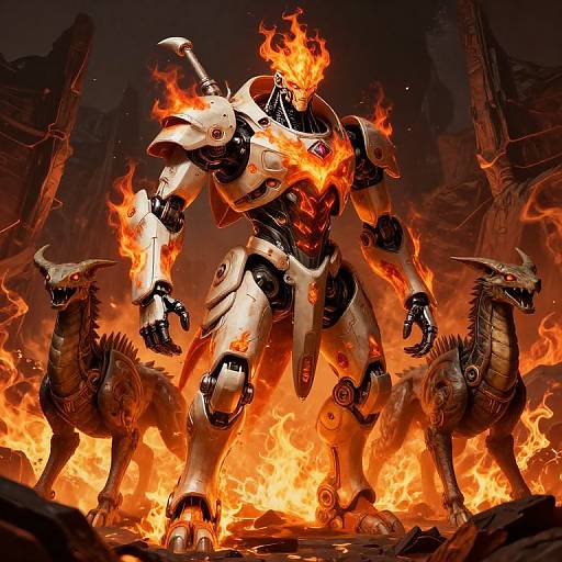 Da Vinci Style Fiery Machine Giant