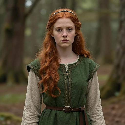 Anglo-Saxon Woman in Forest