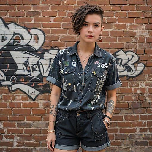Trendy Urban Nightlife Style Portrait