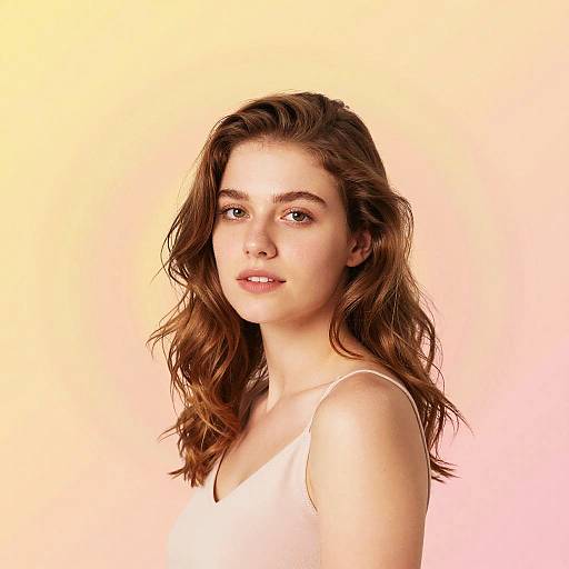 Warm Pastel Portrait of Woman