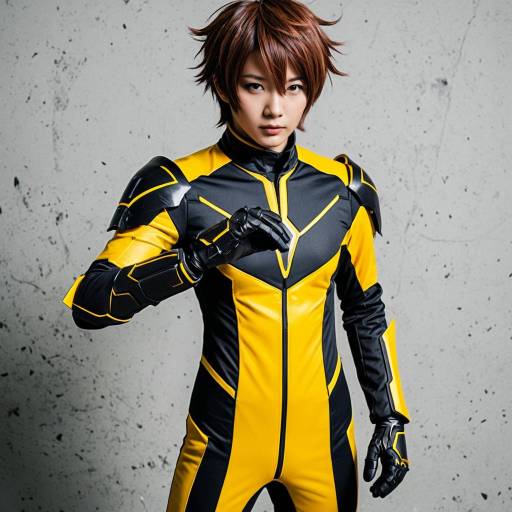Kazuma Torisuna Cosplay in Yellow and Black Suit