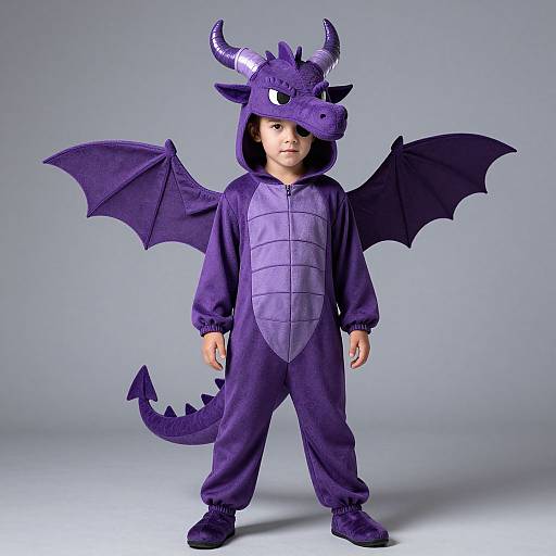 Purple Dragon Costume with Horns