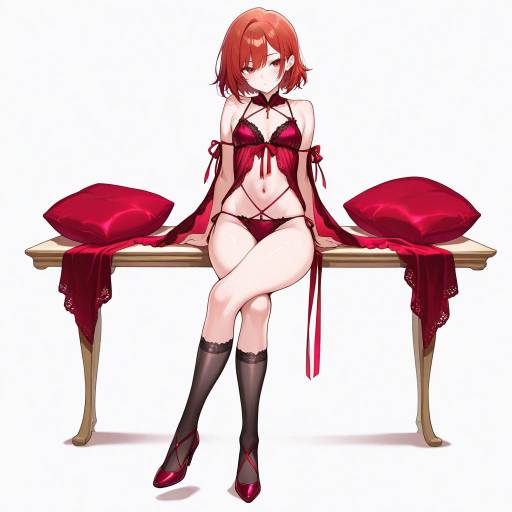 Confident Petite Woman in Lingerie Confident Petite Woman in Lingerie