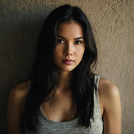 Realistic Portrait of Young Woman