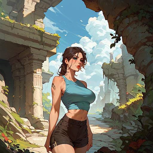 Lara Croft in Ancient Ruins Adventure