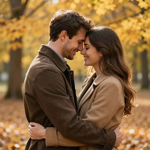 Timeless Love in Autumn Embrace