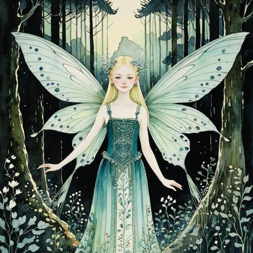 Cheerful Fairy in Enchanted Forest