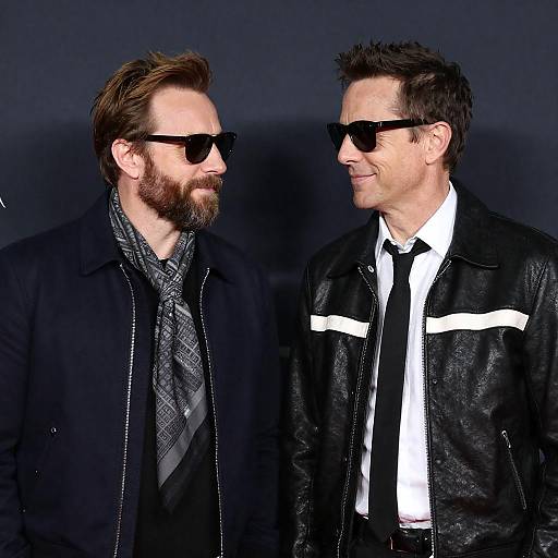 Two Men in Stylish Attire Smiling