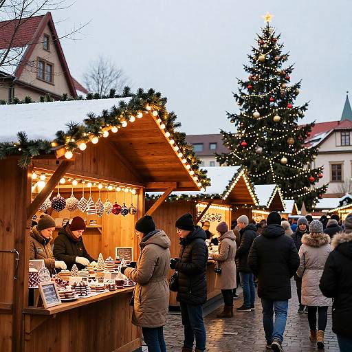 Traditional Christmas Market Scene