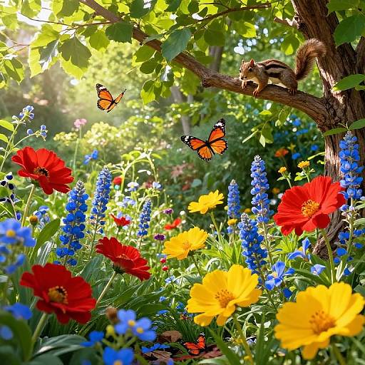 Vibrant Oversized Wildflower Garden