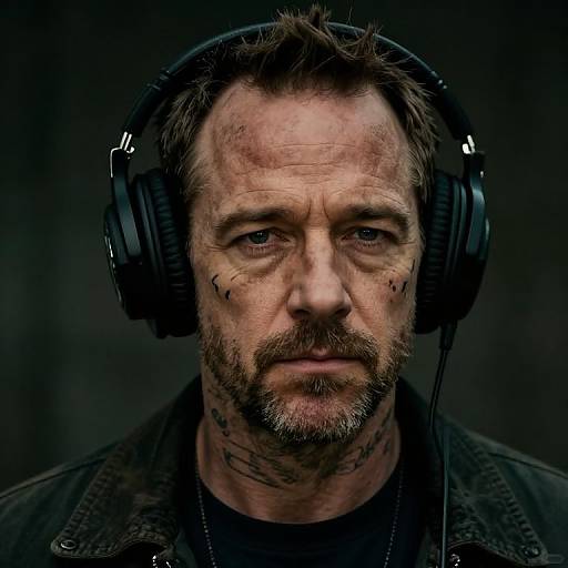 Hyper-Realistic Crocheted Portrait with Headphones