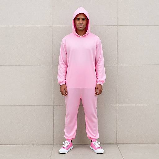 Boy in Pink Candy Cane Costume