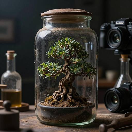 Bonsai in Alchemist's Glass Jar