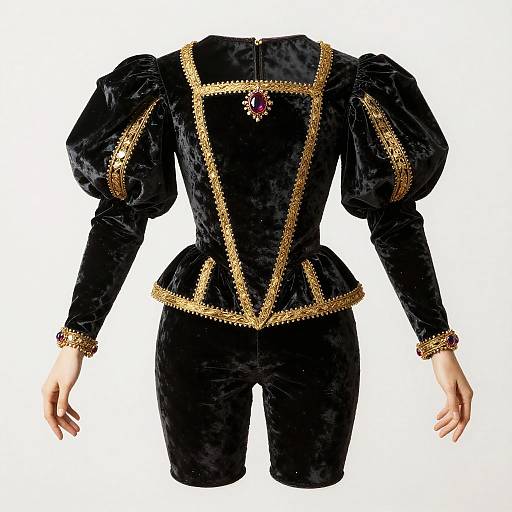 Elegant Renaissance Velvet Outfit