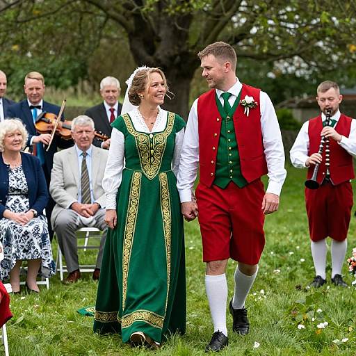 Traditional Irish Meadow Wedding Scene