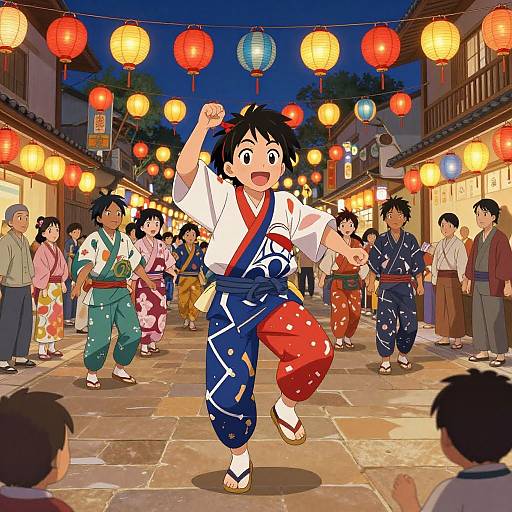 Festival Dance with Lanterns