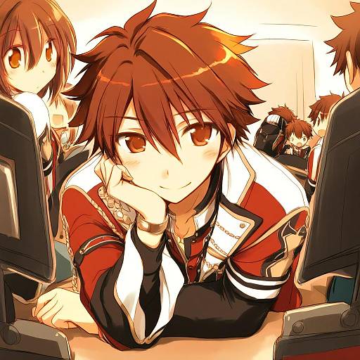 Illustration of Morisawa chiaki, ensemble stars! in the style of Sakaki (noi-gren)