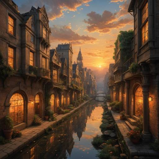 Sunset Over Ancient City: Time Unfolds Sunset Over Ancient City: Time Unfolds