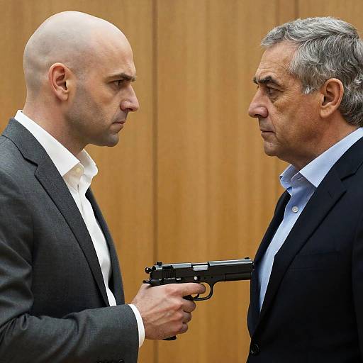 Intense Confrontation Between Two Men