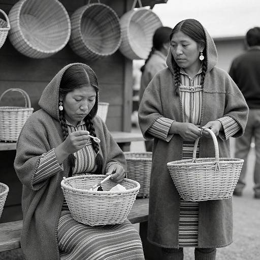 Native American Women in Timeless Attire