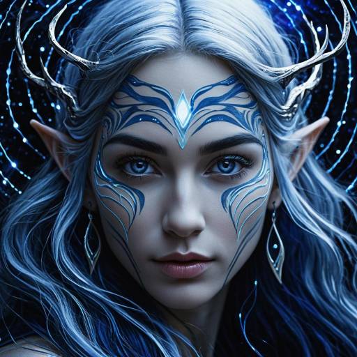 Mystical Elf Portrait with Soundwaves Mystical Elf Portrait with Soundwaves