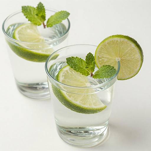 Refreshing Lime and Mint Drink Photography