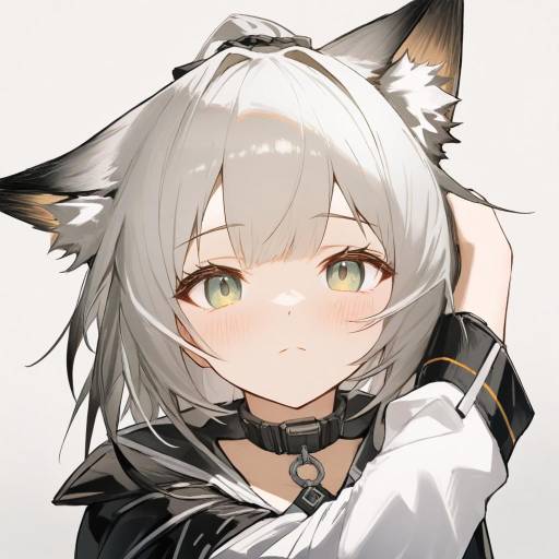 Solo Girl with Cat Ears and Jewelry