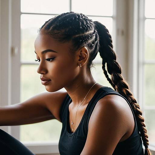 Soft-Focus Portrait of Black Woman