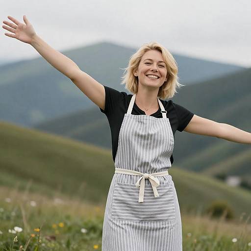 Joyful Woman in Nature's Embrace