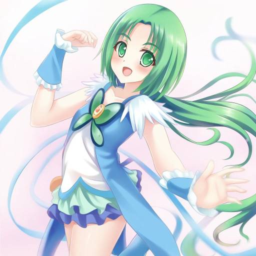 Illustration of Akimoto komachi, precure in the style of Milkshakework