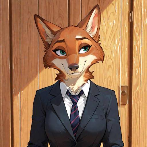 Expressive Anthropomorphic Female Wolf Artwork