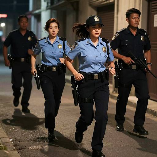 Cinematic Policewomen in Action