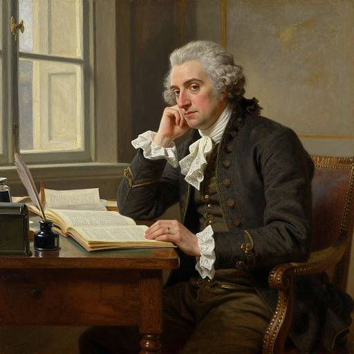 Voltaire Writing in Enlightenment Paris