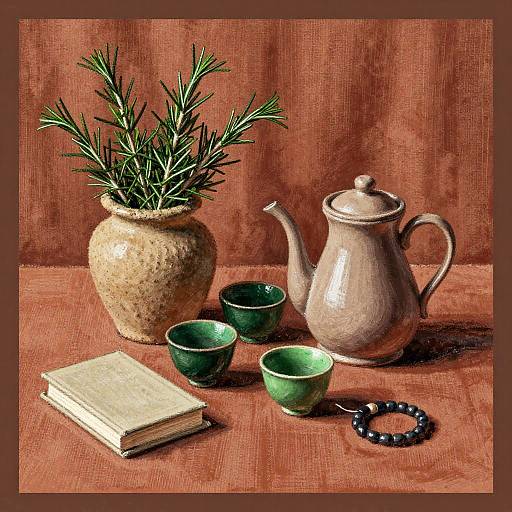 Cozy Chalk Still Life Composition