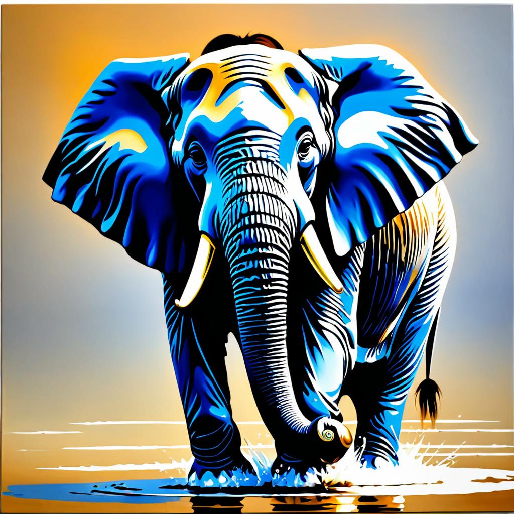 Award-Winning Elephant Oil Painting