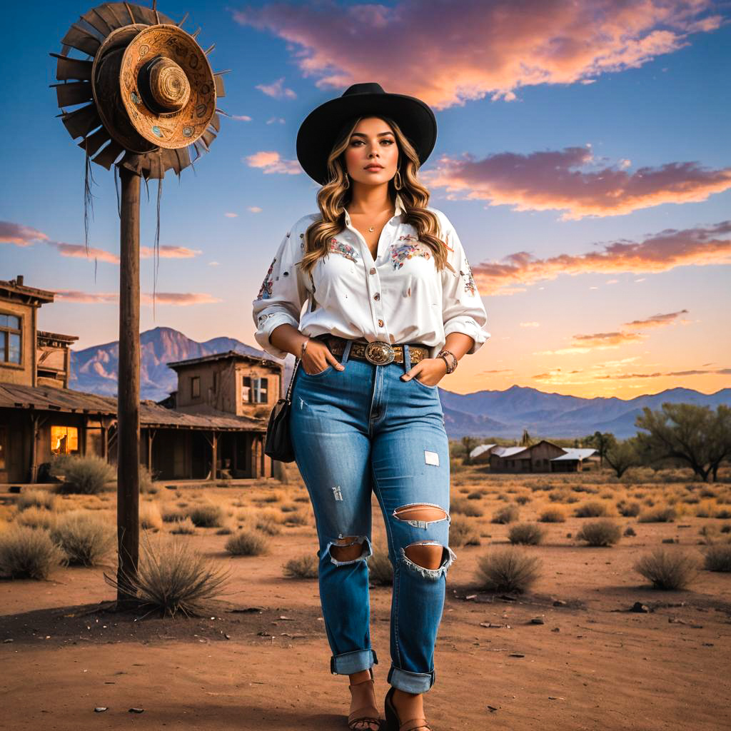 Surreal Cowgirl Dreamscape Fashion