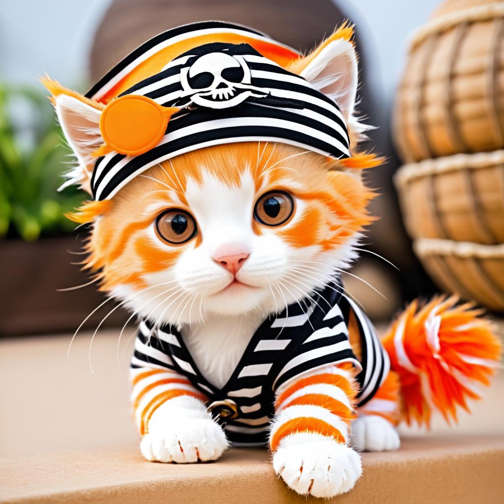 Playful Pirate Kitten Adventure