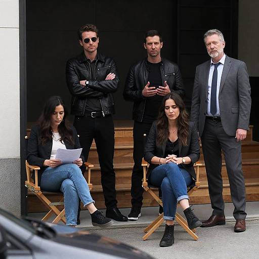 Candid Urban Scene with Diverse Group