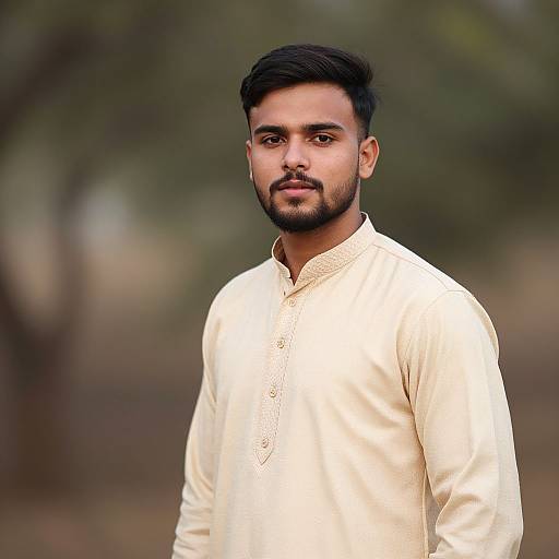 Rajputi Sherwani Portrait Outdoors
