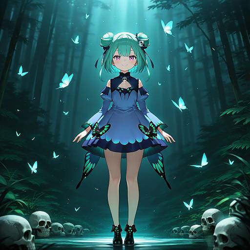 Anime Girl Masterpiece with Detailed Background